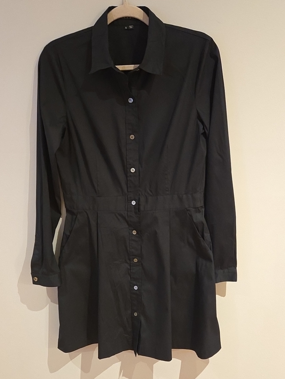 Theory Black Button-Front Women's Shirt Dress Size 8